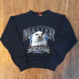 Vintage Master of the Hunt Navy Crewneck Sweater